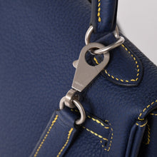 画像をギャラリービューアに読み込む, 新品未使用 SPO HERMES エルメス KELLY ケリー25 2WAYハンドバッグ 内縫い トゴ ブルーアンクル イエロー マットシルバー金具 K刻印 4a004689