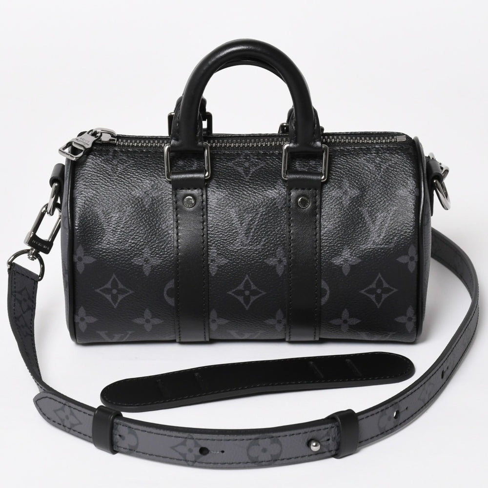 Very Good Condition LOUIS VUITTON Handbag Shoulder Bag Keepall XS 2WAY Black Gray M45947 Used 4a004671