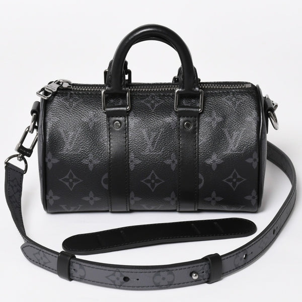 極美品 LOUIS VUITTON ルイヴィトン ハンドバッグ ショルダーバッグ キーポルXS 2WAY ブラック グレー M45947 中古 4a004671