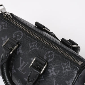 極美品 LOUIS VUITTON ルイヴィトン ハンドバッグ ショルダーバッグ キーポルXS 2WAY ブラック グレー M45947 中古 4a004671