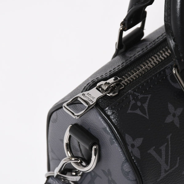 極美品 LOUIS VUITTON ルイヴィトン ハンドバッグ ショルダーバッグ キーポルXS 2WAY ブラック グレー M45947 中古 4a004671