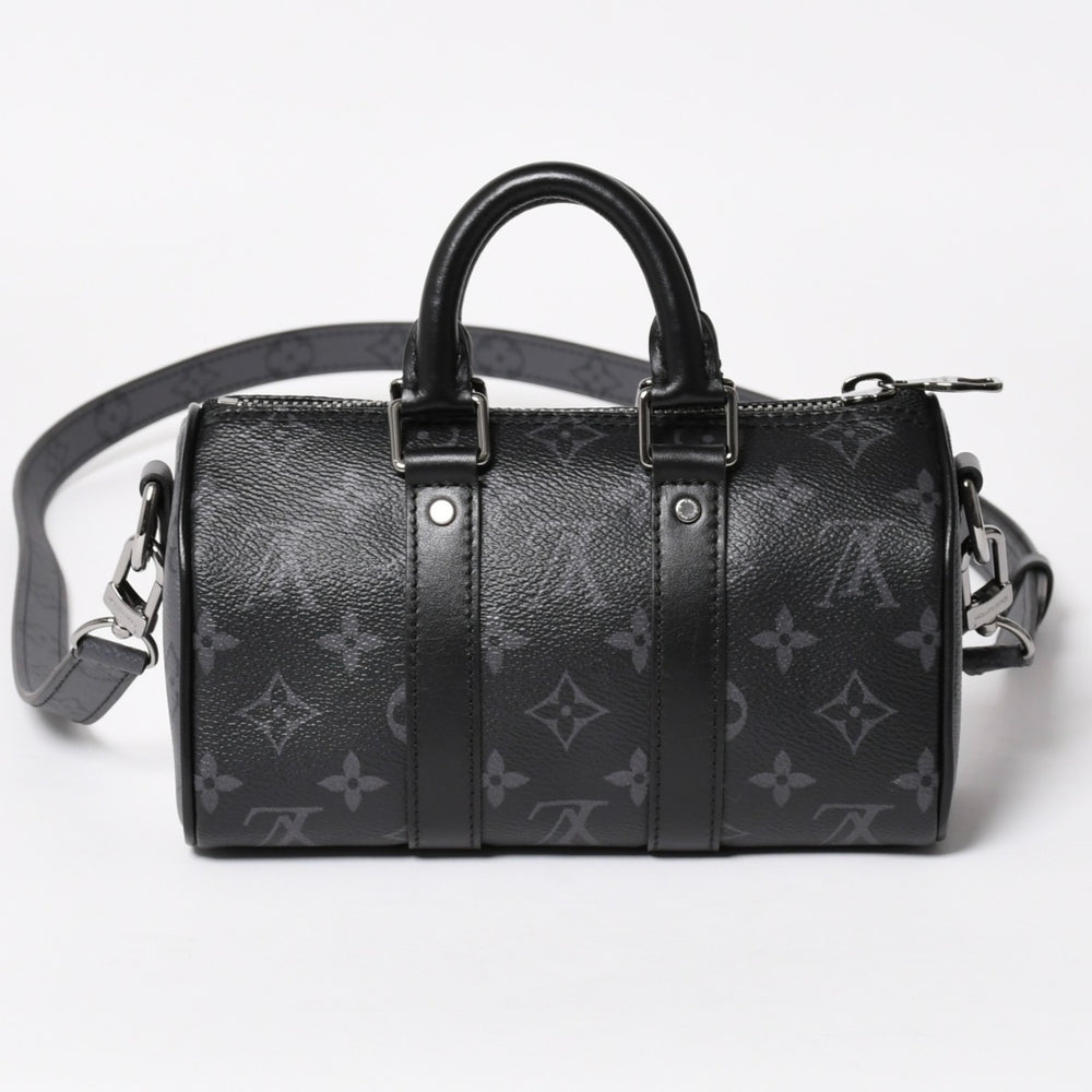 Very Good Condition LOUIS VUITTON Handbag Shoulder Bag Keepall XS 2WAY Black Gray M45947 Used 4a004671