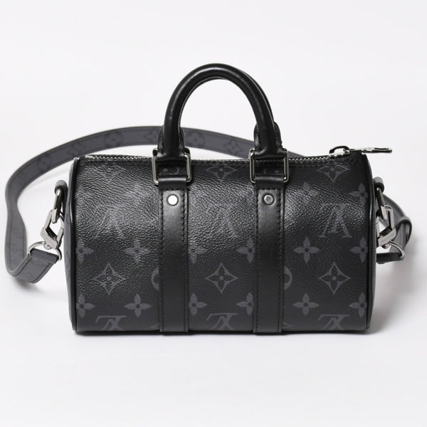 極美品 LOUIS VUITTON ルイヴィトン ハンドバッグ ショルダーバッグ キーポルXS 2WAY ブラック グレー M45947 中古 4a004671