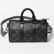 画像をギャラリービューアに読み込む, 極美品 LOUIS VUITTON ルイヴィトン ハンドバッグ ショルダーバッグ キーポルXS 2WAY ブラック グレー M45947 中古 4a004671