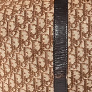 Christian Dior Boston Bag Trotter Pattern All Over Pattern Canvas Leather Beige Brown Gold Hardware Good Condition Used 4a004680