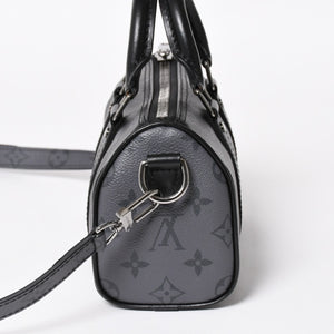 極美品 LOUIS VUITTON ルイヴィトン ハンドバッグ ショルダーバッグ キーポルXS 2WAY ブラック グレー M45947 中古 4a004671