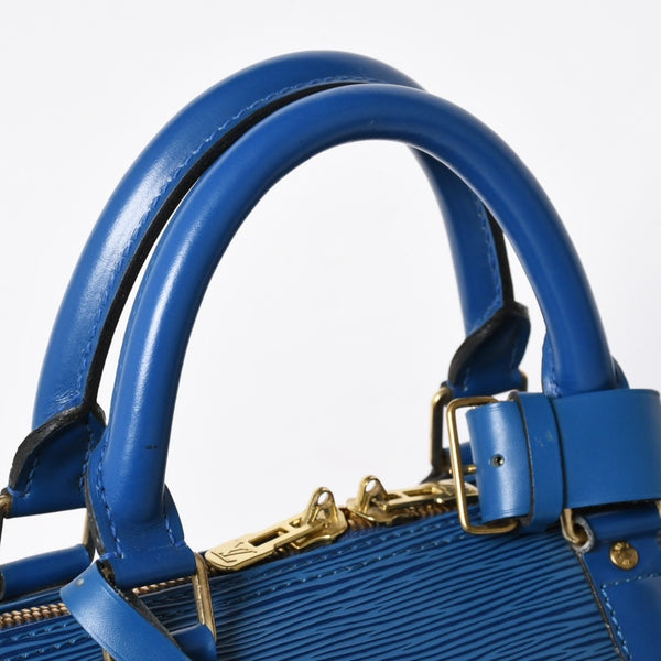 LOUIS VUITTON ルイヴィトン ボストンバッグ エピ M42965 キーポル50 ブルー レザー PVC ゴールド金具 美品 中古 4a004515
