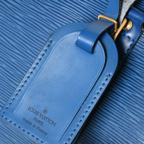 LOUIS VUITTON ルイヴィトン ボストンバッグ エピ M42965 キーポル50 ブルー レザー PVC ゴールド金具 美品 中古 4a004515