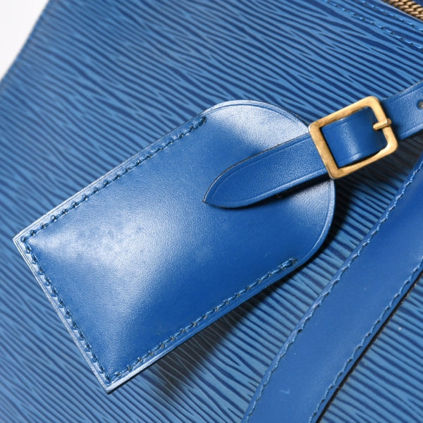 LOUIS VUITTON ルイヴィトン ボストンバッグ エピ M42965 キーポル50 ブルー レザー PVC ゴールド金具 美品 中古 4a004515