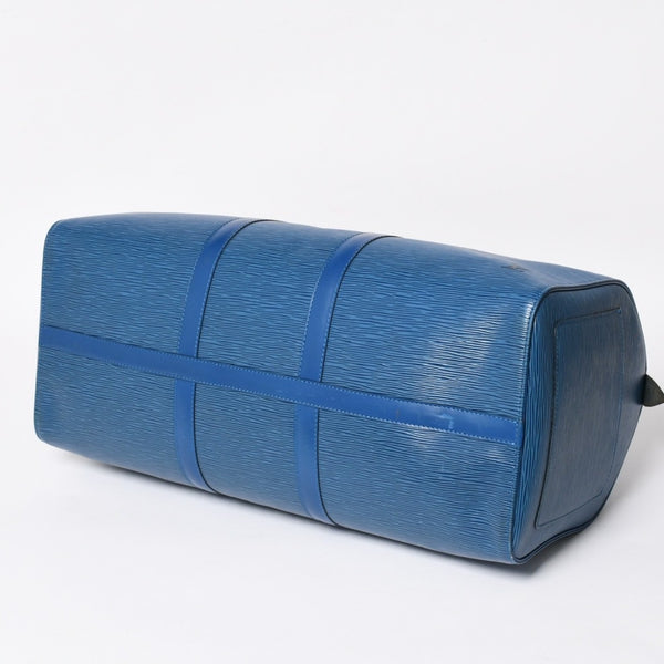 LOUIS VUITTON ルイヴィトン ボストンバッグ エピ M42965 キーポル50 ブルー レザー PVC ゴールド金具 美品 中古 4a004515