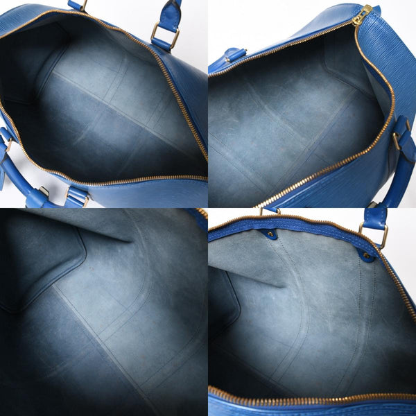LOUIS VUITTON ルイヴィトン ボストンバッグ エピ M42965 キーポル50 ブルー レザー PVC ゴールド金具 美品 中古 4a004515