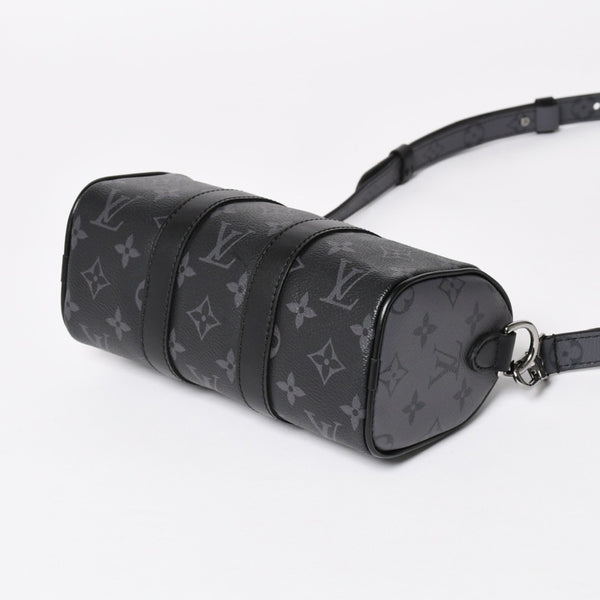 極美品 LOUIS VUITTON ルイヴィトン ハンドバッグ ショルダーバッグ キーポルXS 2WAY ブラック グレー M45947 中古 4a004671