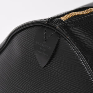 Very Good Condition LOUIS VUITTON Boston Bag Travel Bag M59052 Keepall 55 Black Epi Leather Gold Hardware Used 4a004514
