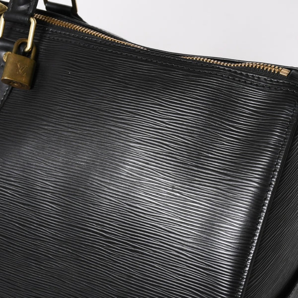 Very Good Condition LOUIS VUITTON Boston Bag Travel Bag M59052 Keepall 55 Black Epi Leather Gold Hardware Used 4a004514