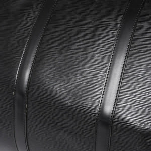 Very Good Condition LOUIS VUITTON Boston Bag Travel Bag M59052 Keepall 55 Black Epi Leather Gold Hardware Used 4a004514