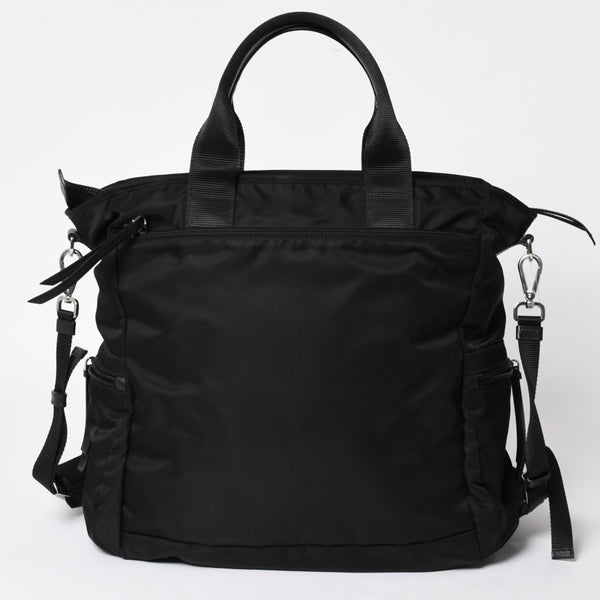 極美品 PRADA プラダ テスート メッセンジャーバッグ トートバッグ ブラック 迷彩柄 マルチカラー 2VG040 中古 4a004681