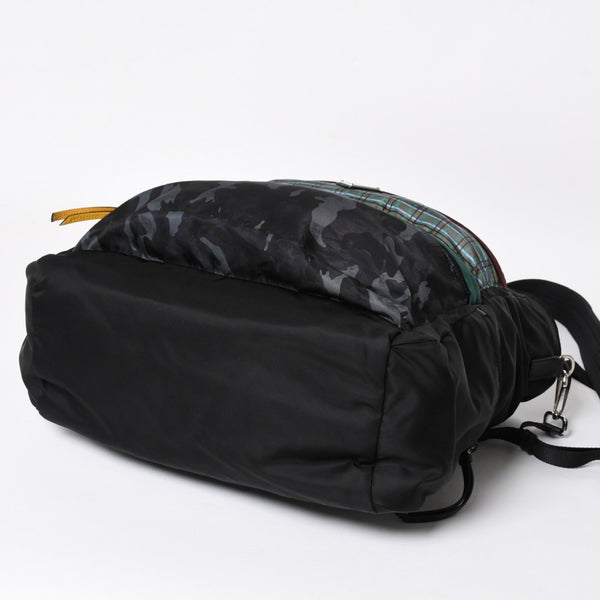 極美品 PRADA プラダ テスート メッセンジャーバッグ トートバッグ ブラック 迷彩柄 マルチカラー 2VG040 中古 4a004681