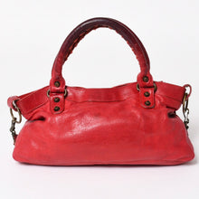 画像をギャラリービューアに読み込む, BALENCIAGA バレンシアガ ザ・ファースト ハンドバッグ ショルダーバッグ 2WAY バッグ レッド ブロンズ金具 103208 良品 中古 4a004684
