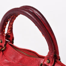 画像をギャラリービューアに読み込む, BALENCIAGA バレンシアガ ザ・ファースト ハンドバッグ ショルダーバッグ 2WAY バッグ レッド ブロンズ金具 103208 良品 中古 4a004684
