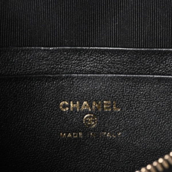 CHANEL シャネル マトラッセ ハートチェーン ウエストバッグ ミニバムバッグ AP3761 ランダム品番 ラムスキン ブラック ゴールド金具 美品 中古 4a004992