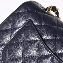 画像をギャラリービューアに読み込む, 極美品 CHANEL シャネル ミニマトラッセ20 Sフラップ Sチェーンショルダーストラップ 21番台 ココマーク キャビアスキン ネイビー ゴールド金具 中古 4a004994