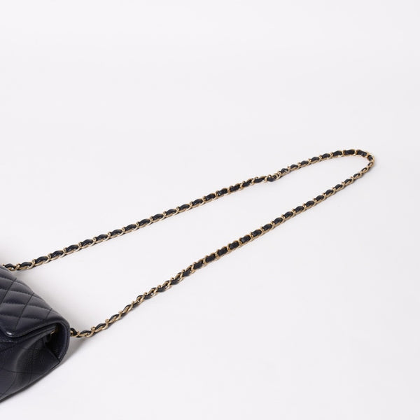 極美品 CHANEL シャネル ミニマトラッセ20 Sフラップ Sチェーンショルダーストラップ 21番台 ココマーク キャビアスキン ネイビー ゴールド金具 中古 4a004994