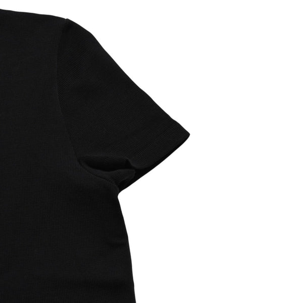 CHANEL Knit Short Sleeve Tops Knit T-shirt P21671V01329 Size 42 Coco Mark Cotton Black Good Condition Used 4a004812