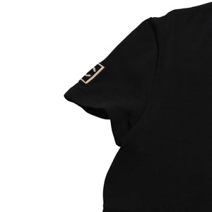 CHANEL Knit Short Sleeve Tops Knit T-shirt P21671V01329 Size 42 Coco Mark Cotton Black Good Condition Used 4a004812
