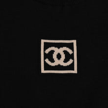 Load image into Gallery viewer, CHANEL シャネル ニット半袖トップス ニットTシャツ P21671V01329 サイズ42 ココマーク コットン ブラック 美品 中古 4a004812