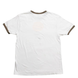 KAPITAL Capital 20 Jersey Smile Short Sleeve T-Shirt K2204SC102 Made in JAPAN Cotton White Brown Size 2 Good Condition Used 4c073560