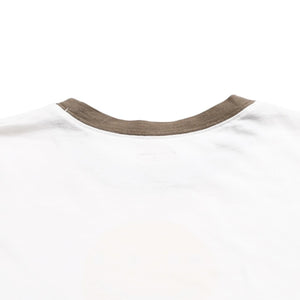 KAPITAL Capital 20 Jersey Smile Short Sleeve T-Shirt K2204SC102 Made in JAPAN Cotton White Brown Size 2 Good Condition Used 4c073560