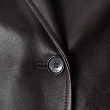 Load image into Gallery viewer, LOEWE ロエベ シングルブレスト レザーロングコート S540Y18L61 ブラウン ラムナッパレザー アウター 32サイズ スペイン製 美品 中古 4a004695