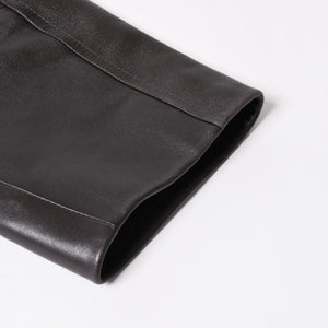 LOEWE ロエベ シングルブレスト レザーロングコート S540Y18L61 ブラウン ラムナッパレザー アウター 32サイズ スペイン製 美品 中古 4a004695
