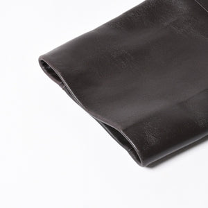 LOEWE ロエベ シングルブレスト レザーロングコート S540Y18L61 ブラウン ラムナッパレザー アウター 32サイズ スペイン製 美品 中古 4a004695