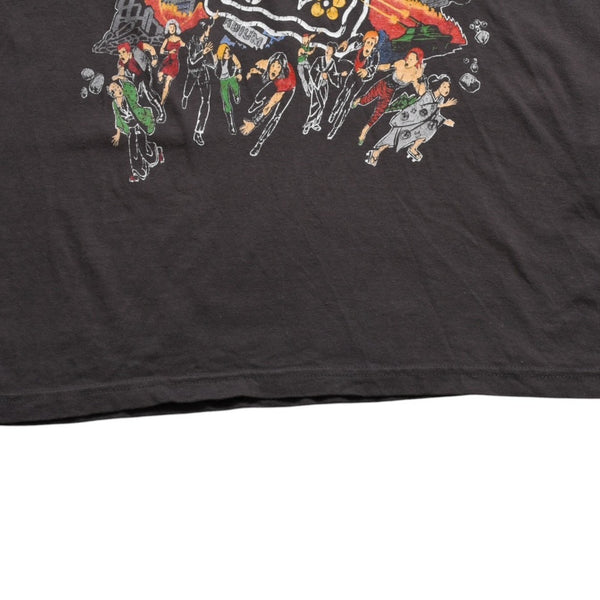 極美品 KAPITAL キャピタル 20/ 天竺 ヴィンテージバンドTシャツ 24SS Knookies コットン ブラウン マルチカラー サイズXS 中古 4a003744