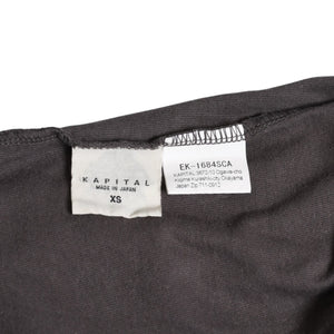 極美品 KAPITAL キャピタル 20/ 天竺 ヴィンテージバンドTシャツ 24SS Knookies コットン ブラウン マルチカラー サイズXS 中古 4a003744