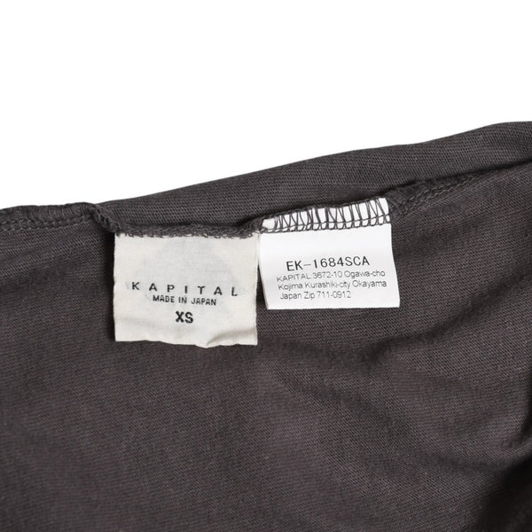 極美品 KAPITAL キャピタル 20/ 天竺 ヴィンテージバンドTシャツ 24SS Knookies コットン ブラウン マルチカラー サイズXS 中古 4a003744