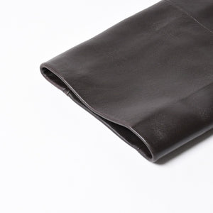 LOEWE ロエベ シングルブレスト レザーロングコート S540Y18L61 ブラウン ラムナッパレザー アウター 32サイズ スペイン製 美品 中古 4a004695