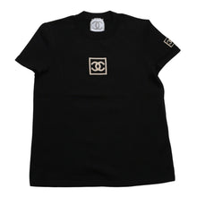 Load image into Gallery viewer, CHANEL シャネル ニット半袖トップス ニットTシャツ P21671V01329 サイズ42 ココマーク コットン ブラック 美品 中古 4a004812