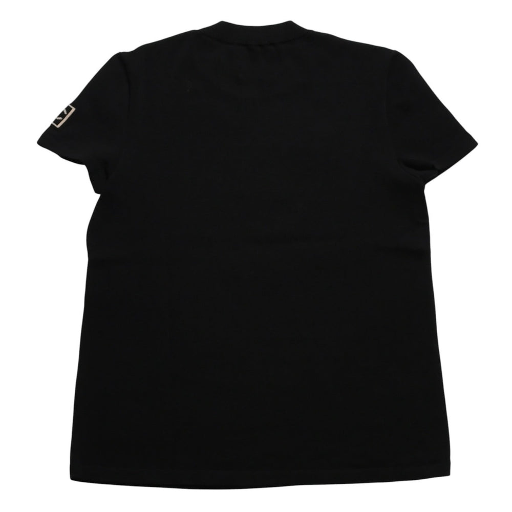 CHANEL Knit Short Sleeve Tops Knit T-shirt P21671V01329 Size 42 Coco Mark Cotton Black Good Condition Used 4a004812