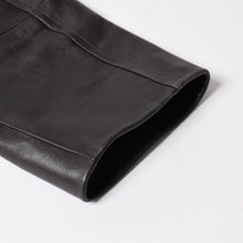 Load image into Gallery viewer, LOEWE ロエベ シングルブレスト レザーロングコート S540Y18L61 ブラウン ラムナッパレザー アウター 32サイズ スペイン製 美品 中古 4a004695