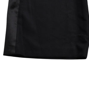 Very Good Condition CHANEL High Waist Marine Pants P59101V38602 Sailor Pants Marine Style Coco Mark Navy Black 40 Size Satin Switching Bottoms Used 4a004704
