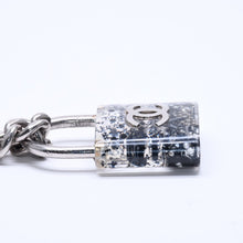 Load image into Gallery viewer, CHANEL シャネル カデナチェーンネックレス ココマーク 14K刻印 シルバー クリア GP レジン 良品 中古 4c068818