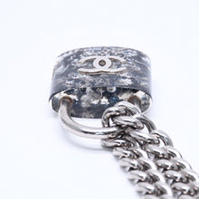 Load image into Gallery viewer, CHANEL シャネル カデナチェーンネックレス ココマーク 14K刻印 シルバー クリア GP レジン 良品 中古 4c068818