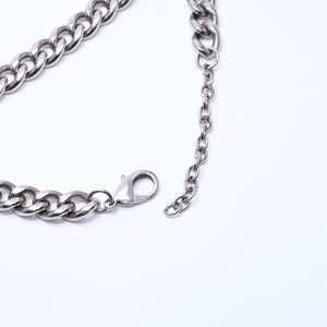 CHANEL シャネル カデナチェーンネックレス ココマーク 14K刻印 シルバー クリア GP レジン 良品 中古 4c068818