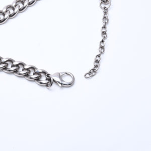CHANEL シャネル カデナチェーンネックレス ココマーク 14K刻印 シルバー クリア GP レジン 良品 中古 4c068818