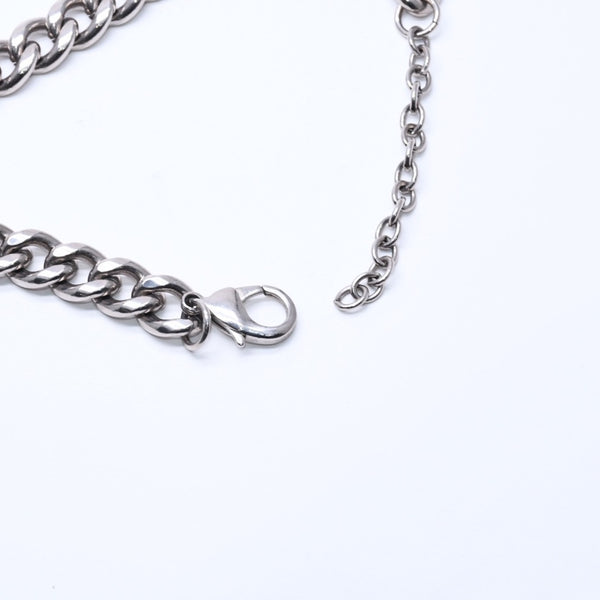 CHANEL シャネル カデナチェーンネックレス ココマーク 14K刻印 シルバー クリア GP レジン 良品 中古 4c068818