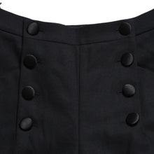 Load image into Gallery viewer, 極美品 CHANEL シャネル ハイウエスト マリンパンツ P59101V38602 セーラーパンツ マリンスタイル ココマーク ネイビー ブラック 40サイズ サテン切替 ボトムス 中古 4a004704
