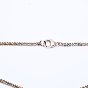 CHANEL Necklace Big Coco Mark Ribbon 07C Engraved Weight Approx. 20.81g Black Gold Good Condition Used 4c063072