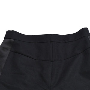 Very Good Condition CHANEL High Waist Marine Pants P59101V38602 Sailor Pants Marine Style Coco Mark Navy Black 40 Size Satin Switching Bottoms Used 4a004704